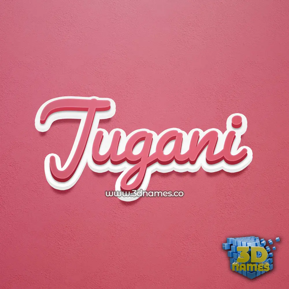 jugani in Red Scribble style - 3D name wallpaper