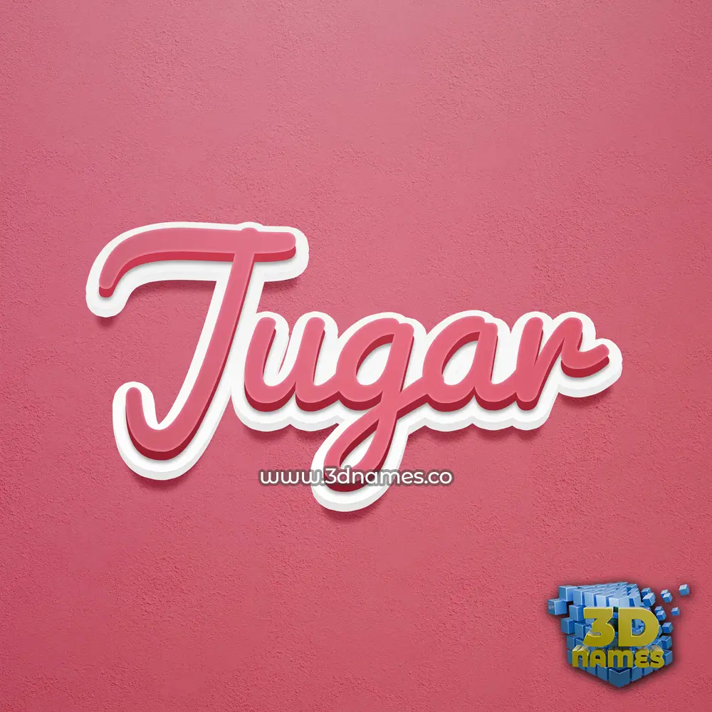 jugar in Red Scribble style - 3D name wallpaper