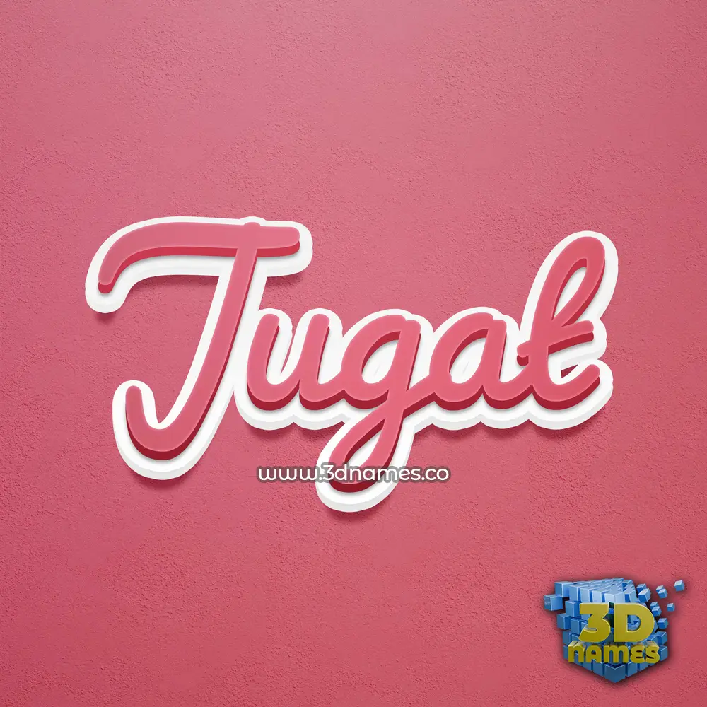 jugat in Red Scribble style - 3D name wallpaper