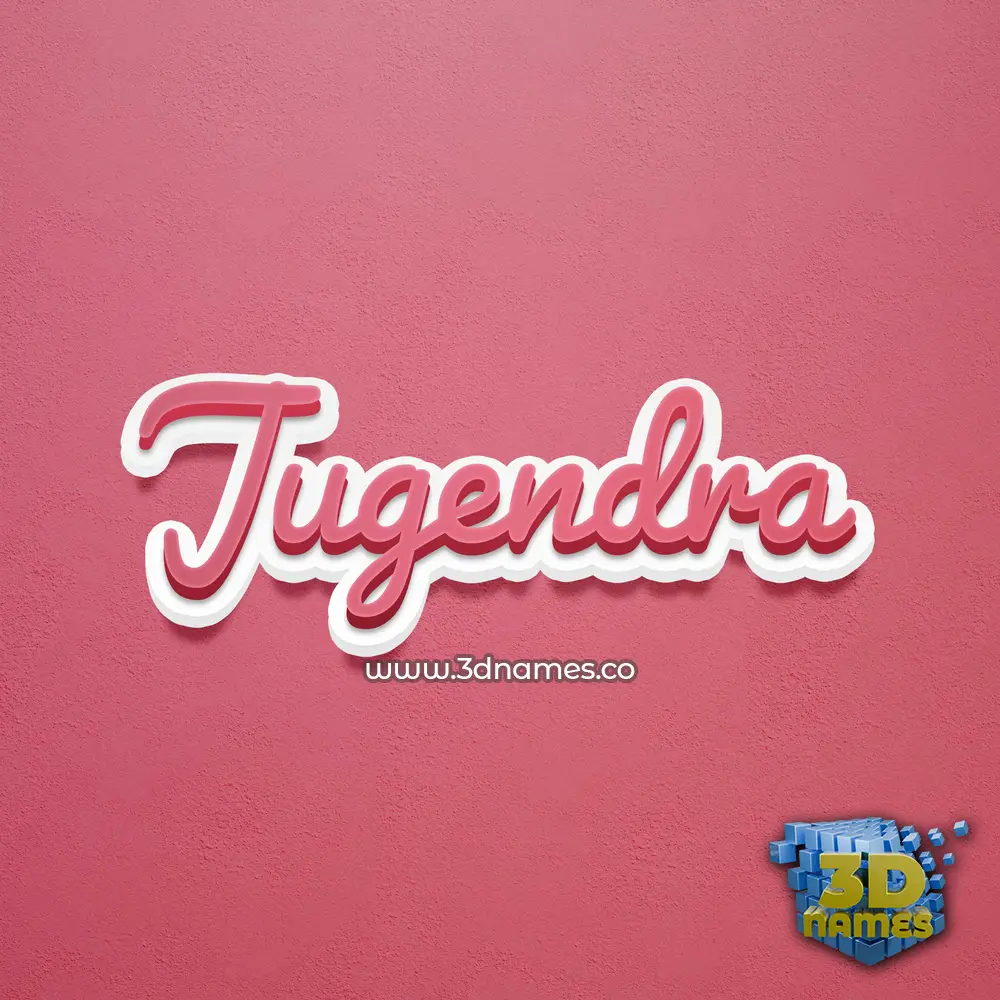 jugendra in Red Scribble style - 3D name wallpaper