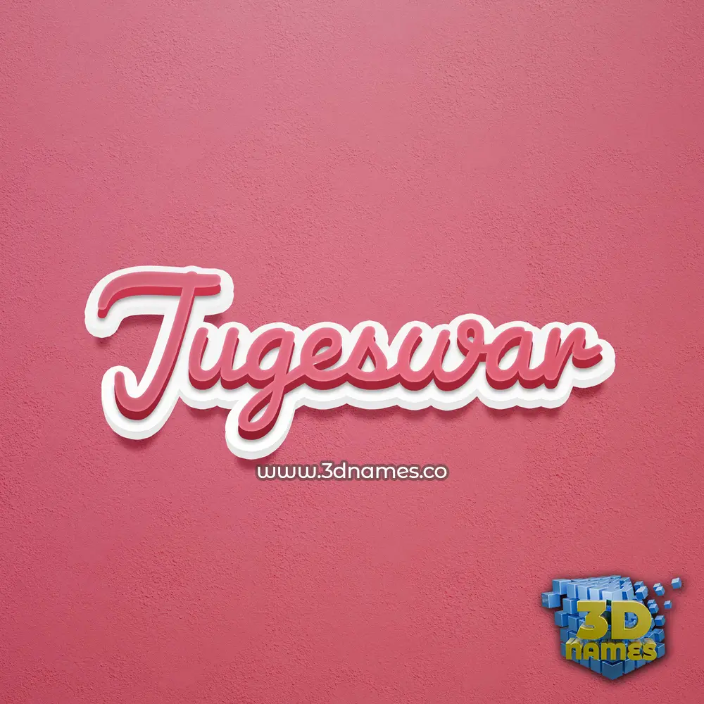 jugeswar in Red Scribble style - 3D name wallpaper