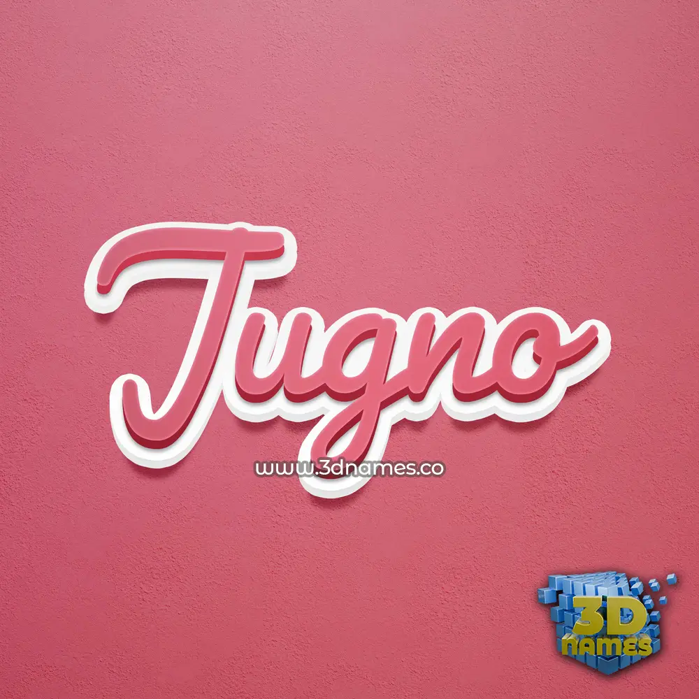 jugno in Red Scribble style - 3D name wallpaper