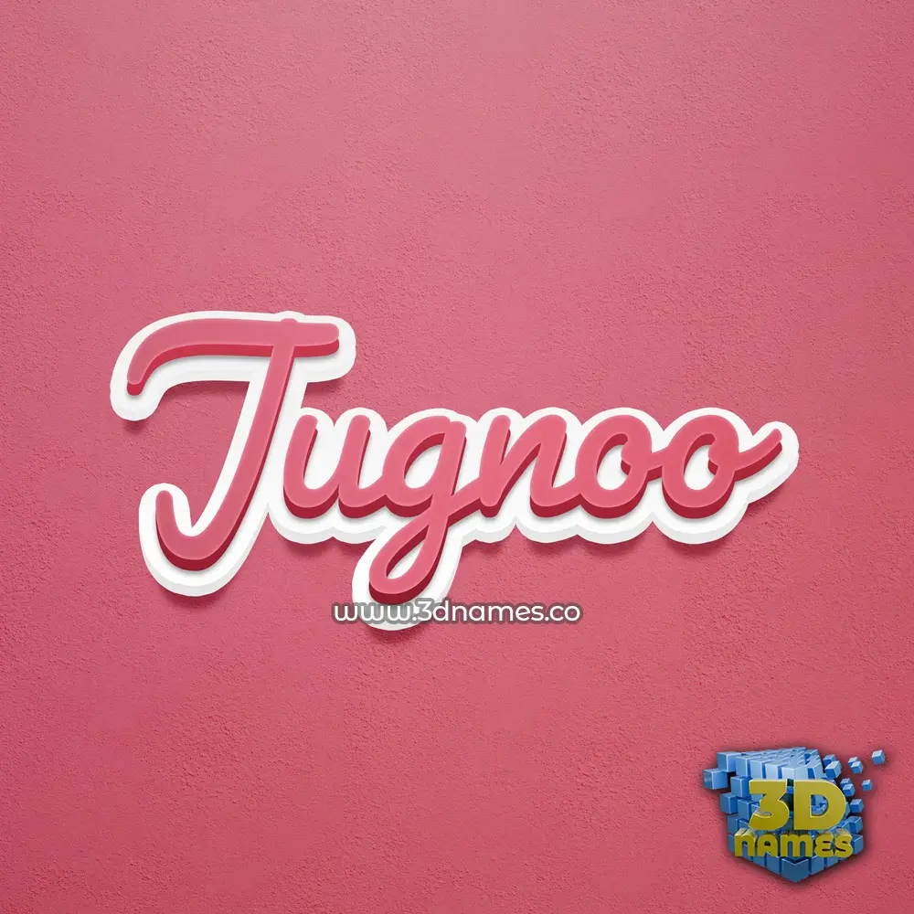 jugnoo in Red Scribble style - 3D name wallpaper