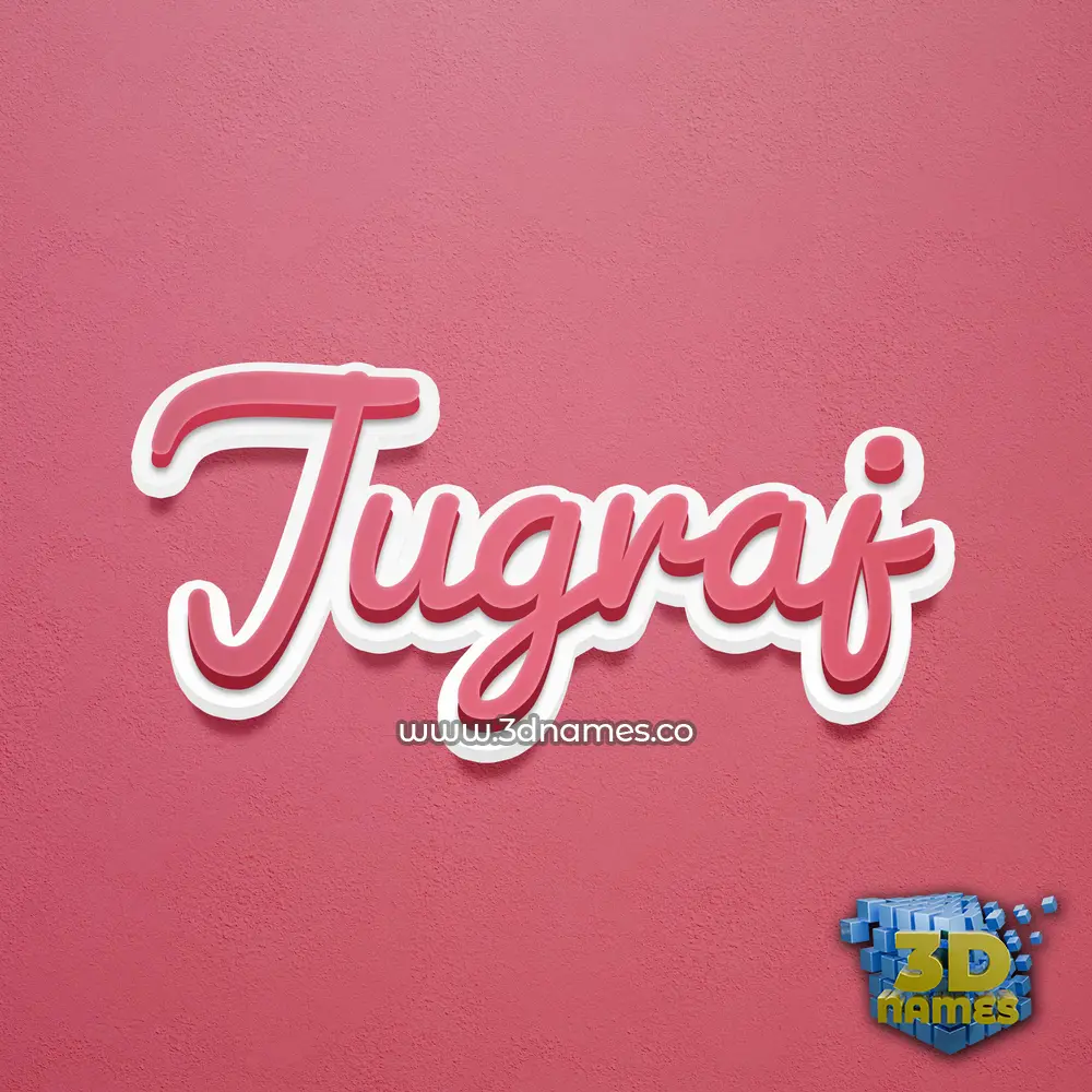 jugraj in Red Scribble style - 3D name wallpaper