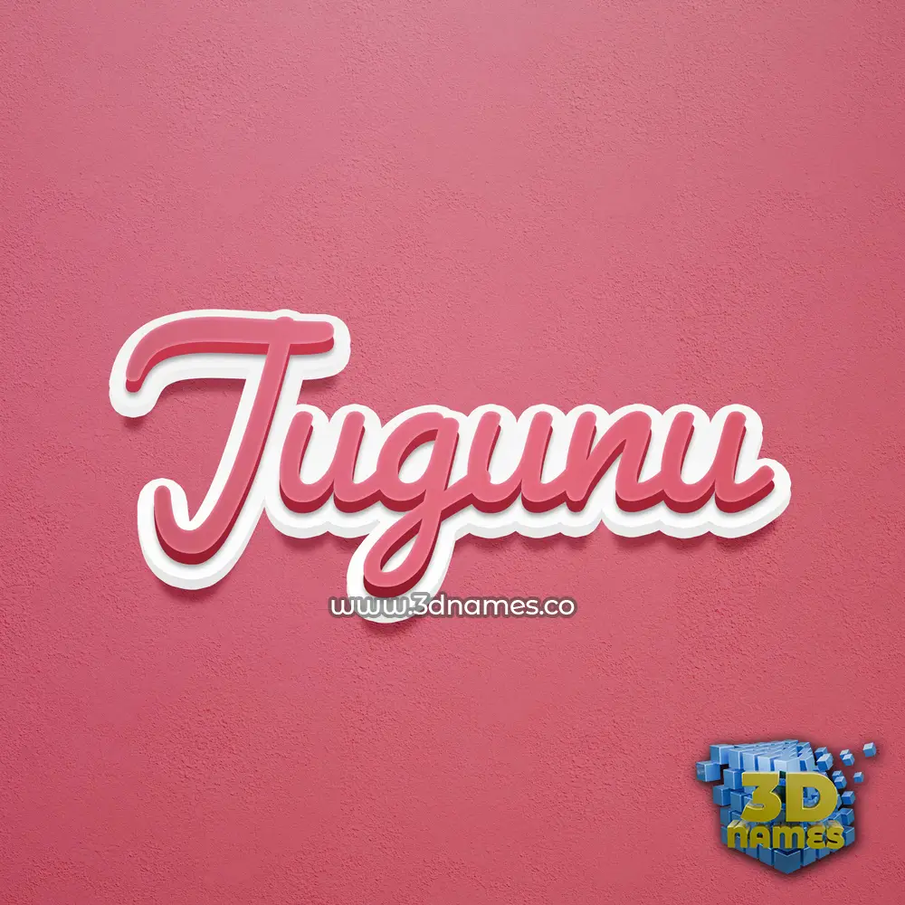 jugunu in Red Scribble style - 3D name wallpaper