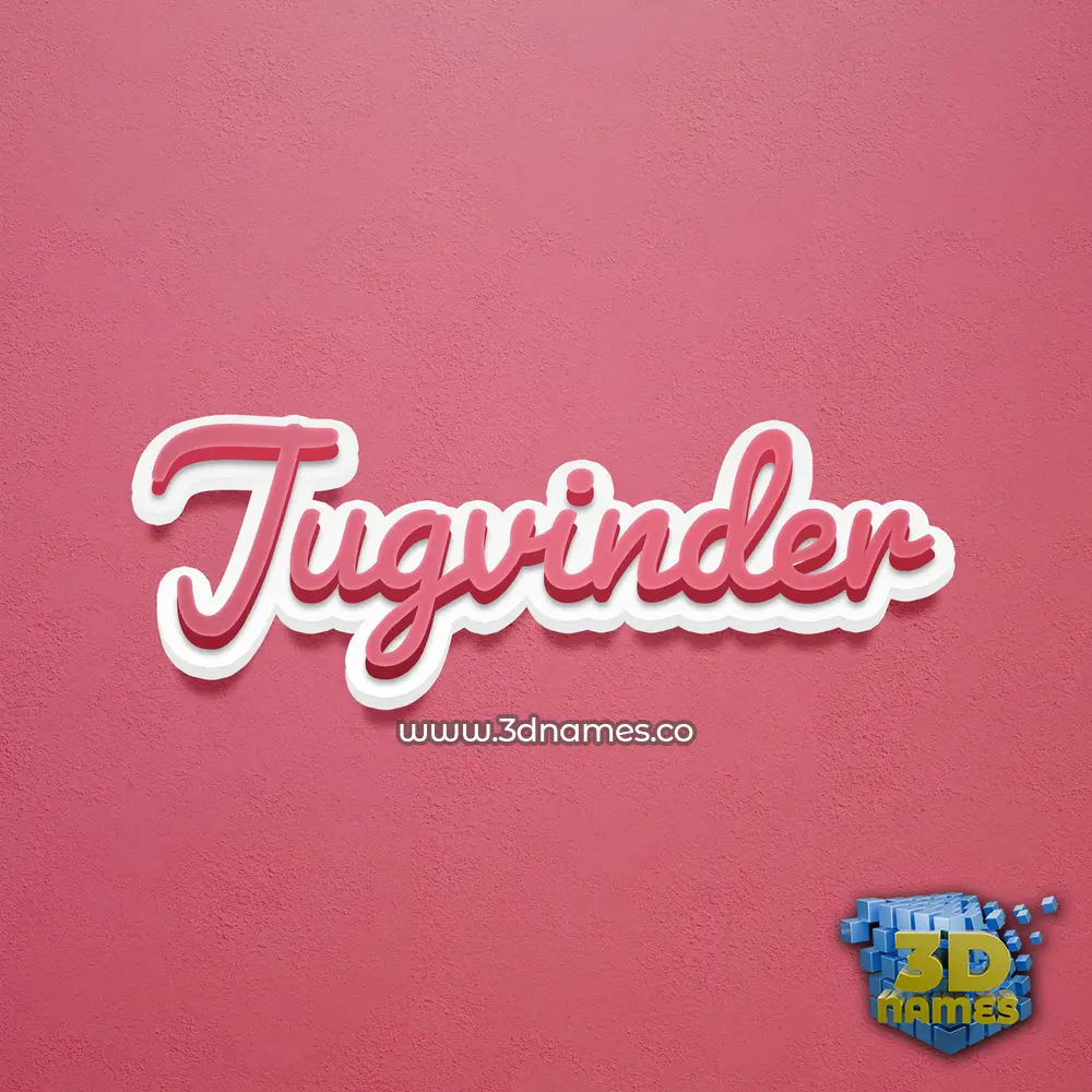 jugvinder in Red Scribble style - 3D name wallpaper