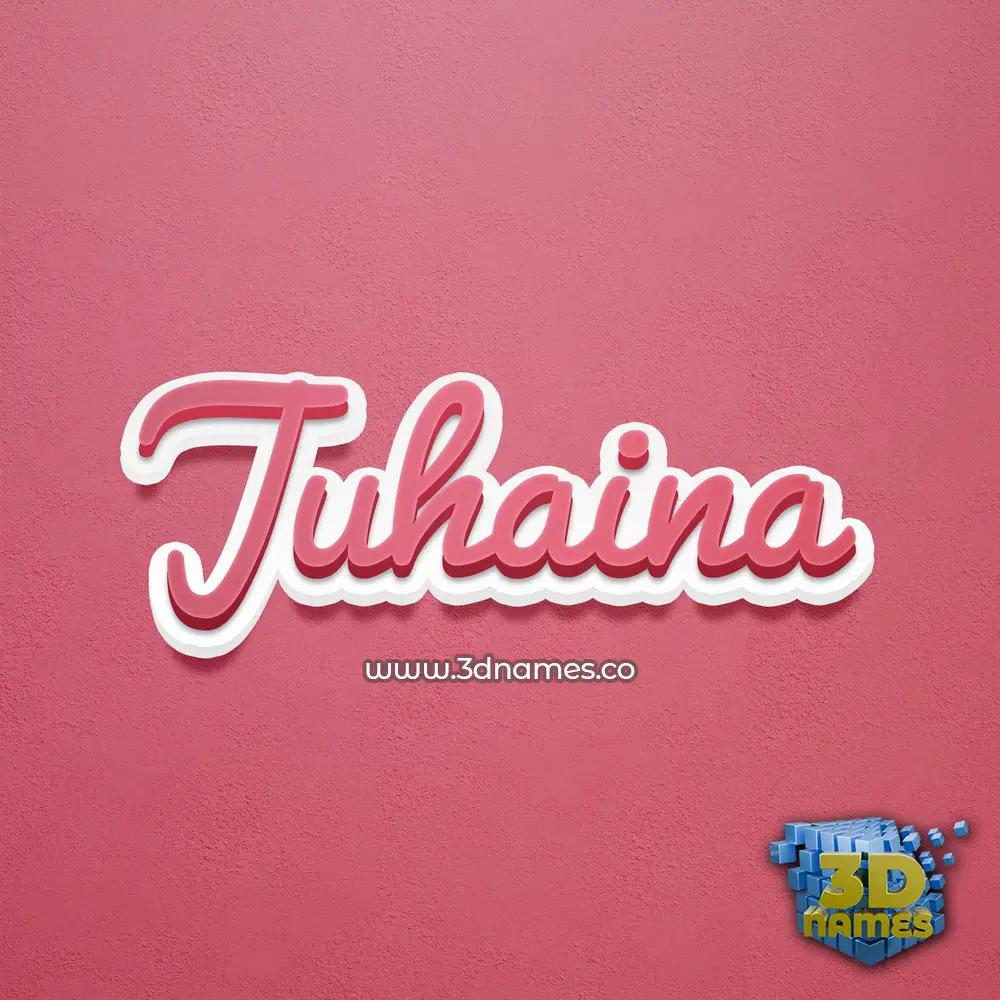 juhaina in Red Scribble style - 3D name wallpaper
