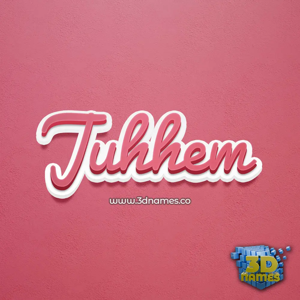 juhhem in Red Scribble style - 3D name wallpaper
