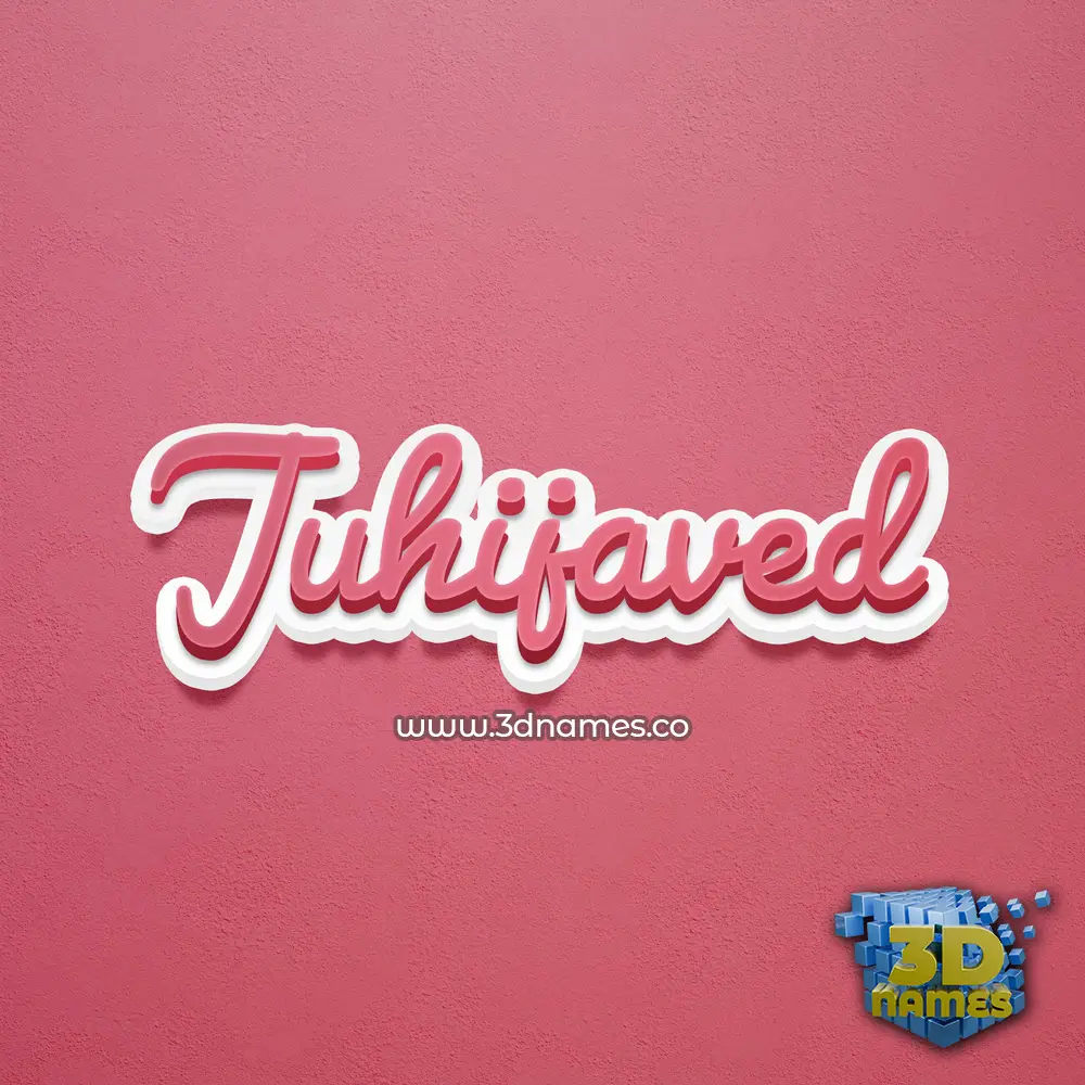 juhijaved in Red Scribble style - 3D name wallpaper