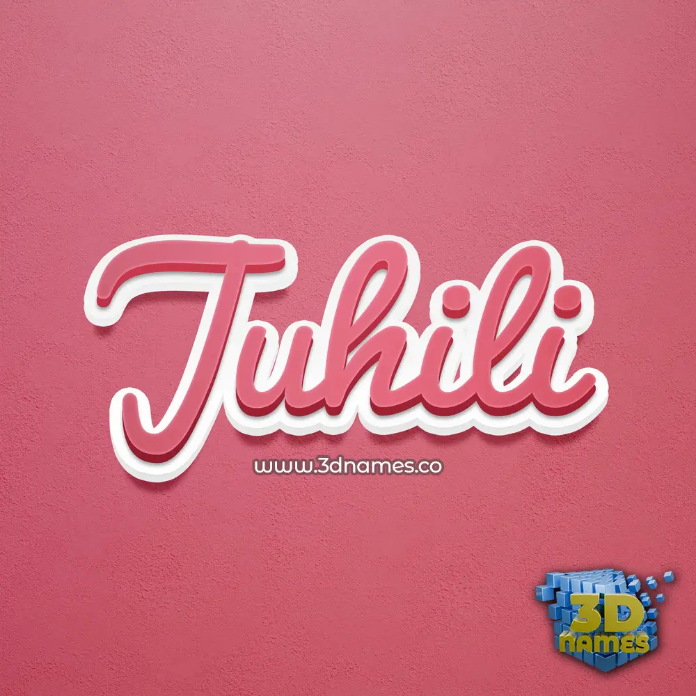juhili in Red Scribble style - 3D name wallpaper