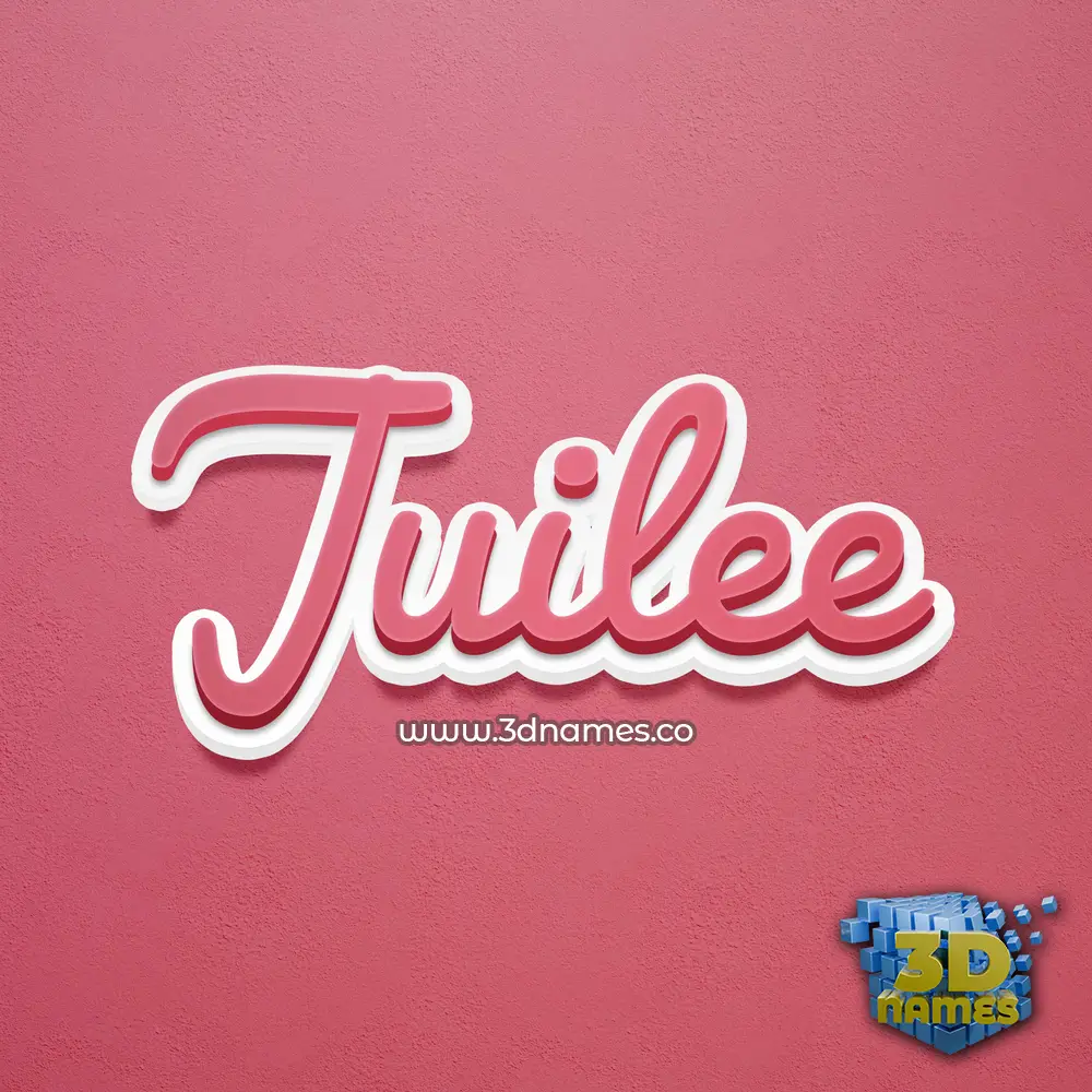juilee in Red Scribble style - 3D name wallpaper