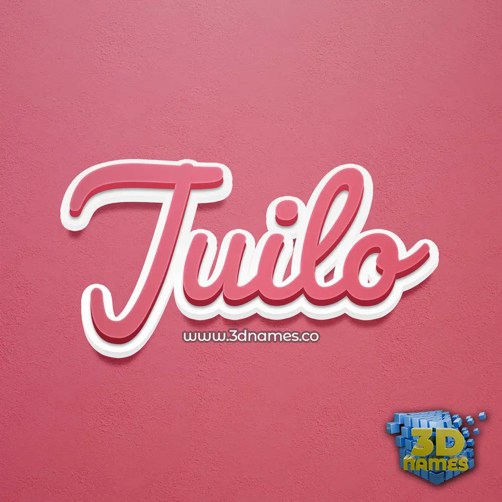 juilo in Red Scribble style - 3D name wallpaper