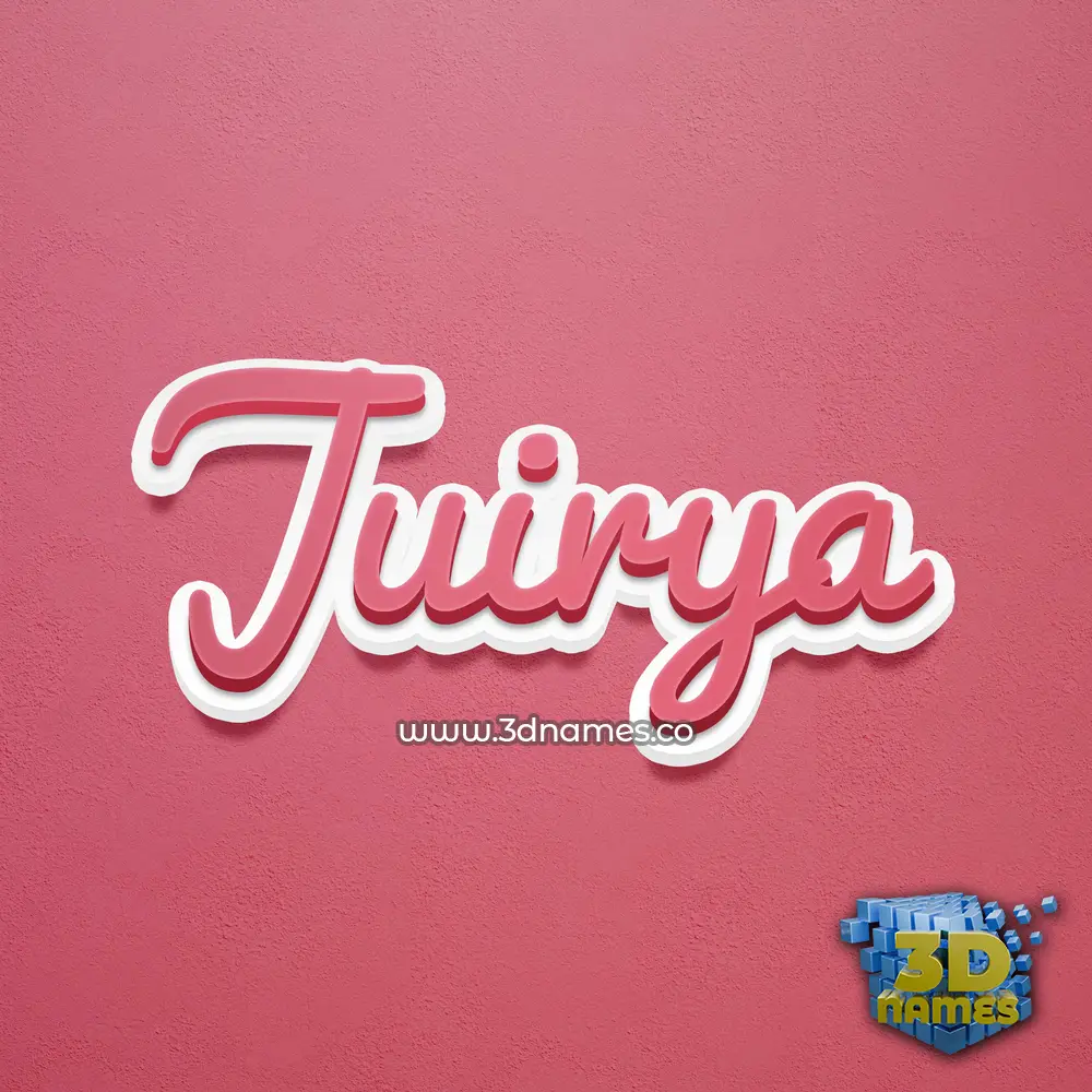 juirya in Red Scribble style - 3D name wallpaper