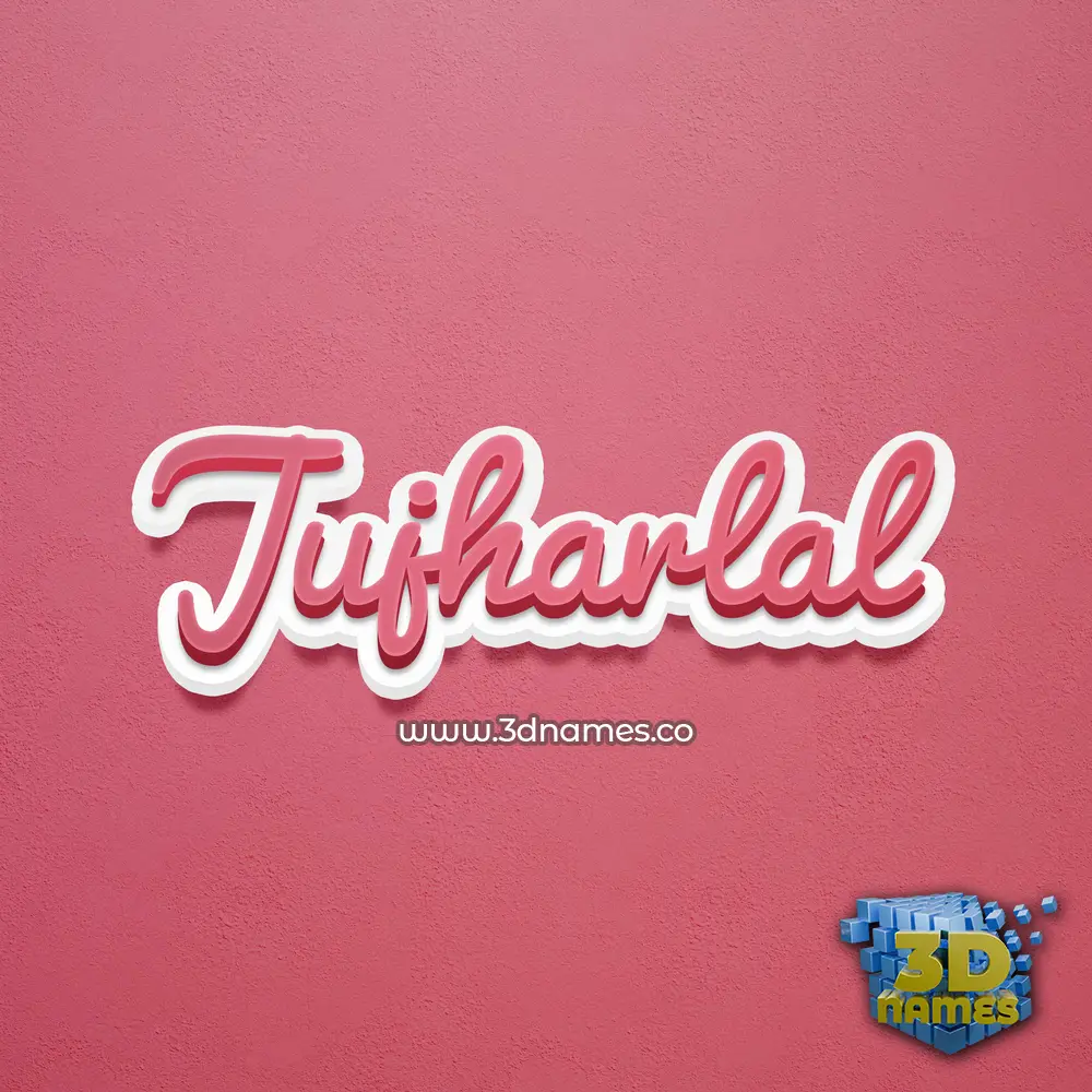 jujharlal in Red Scribble style - 3D name wallpaper