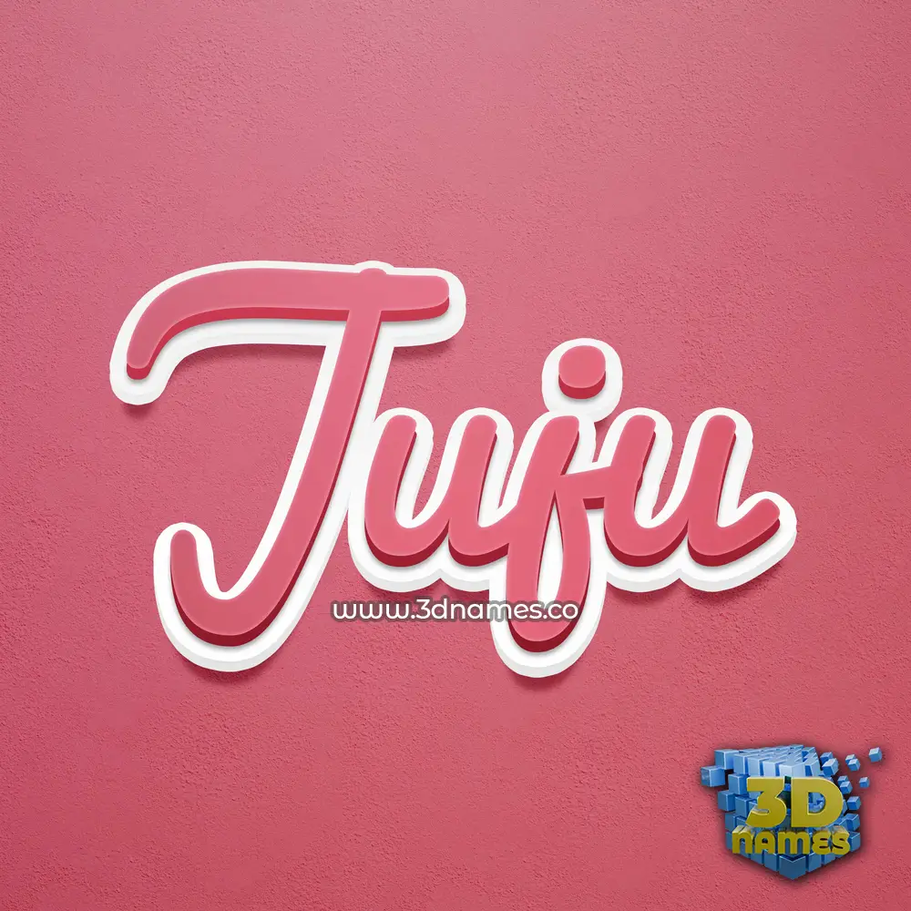 juju in Red Scribble style - 3D name wallpaper
