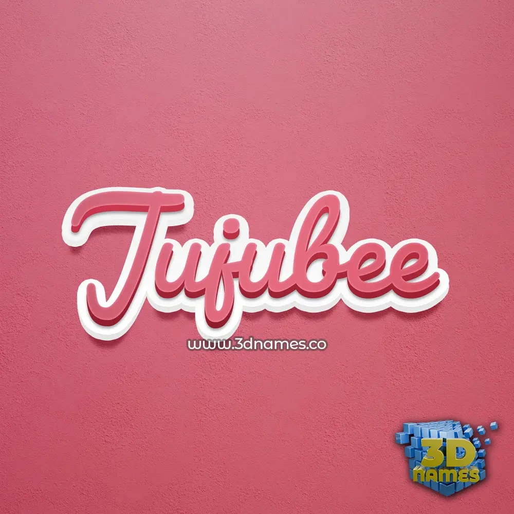 jujubee in Red Scribble style - 3D name wallpaper