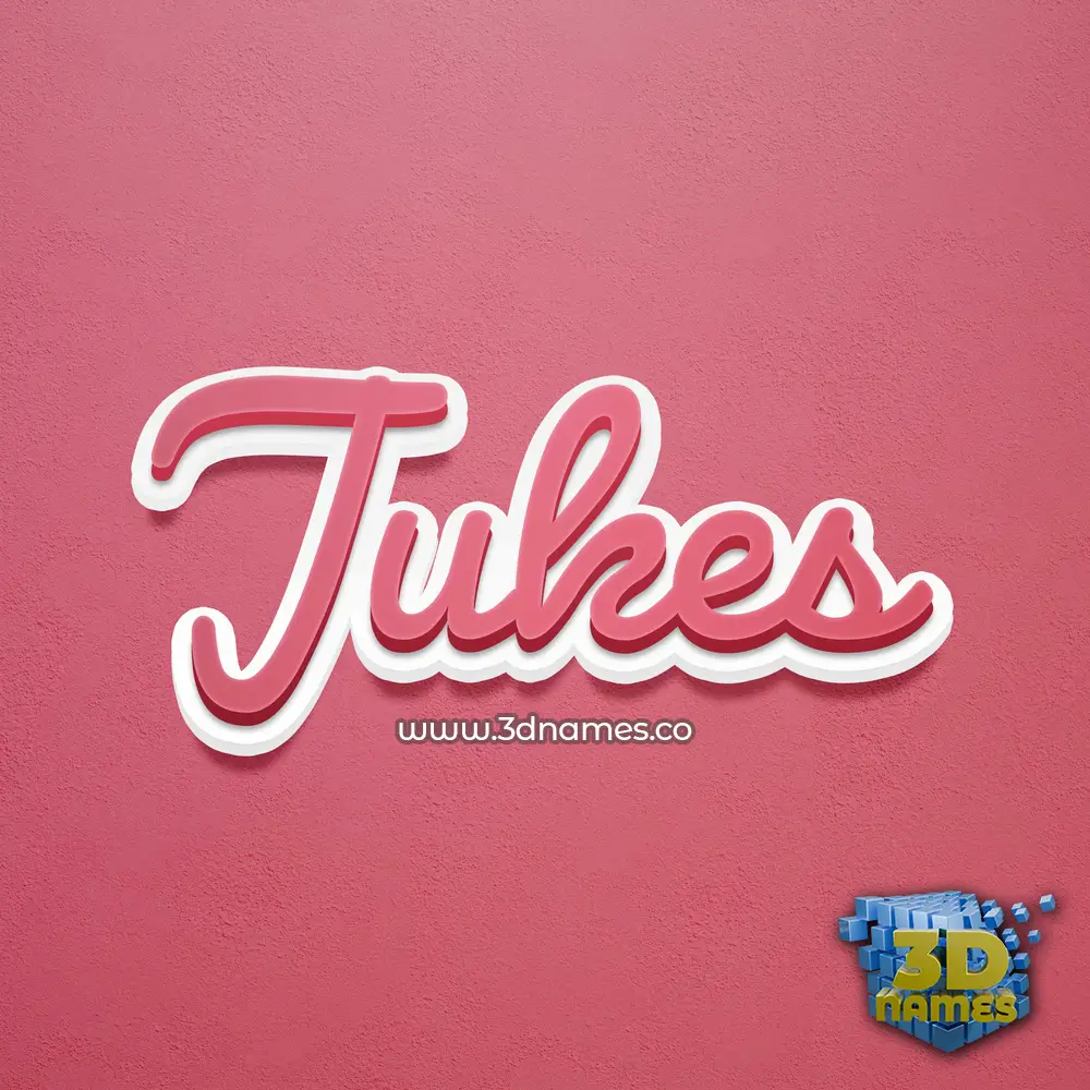 jukes in Red Scribble style - 3D name wallpaper