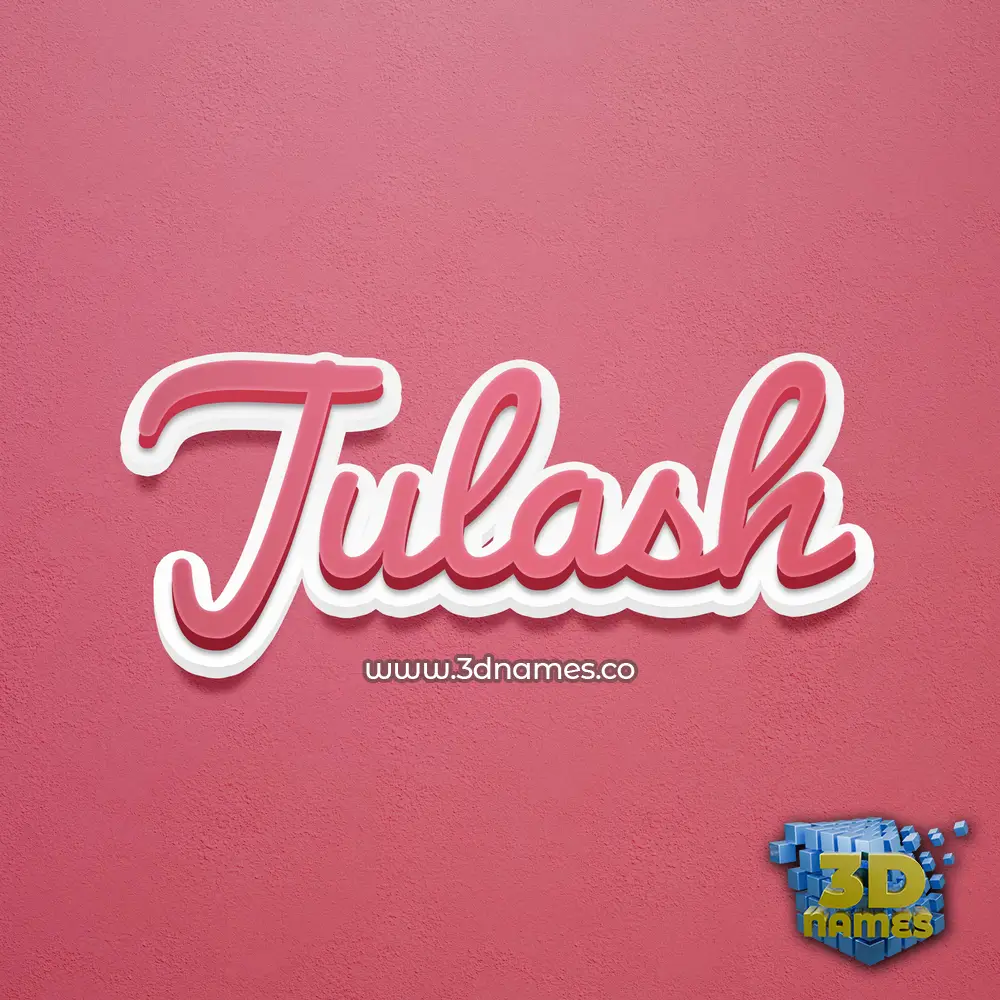 julash in Red Scribble style - 3D name wallpaper