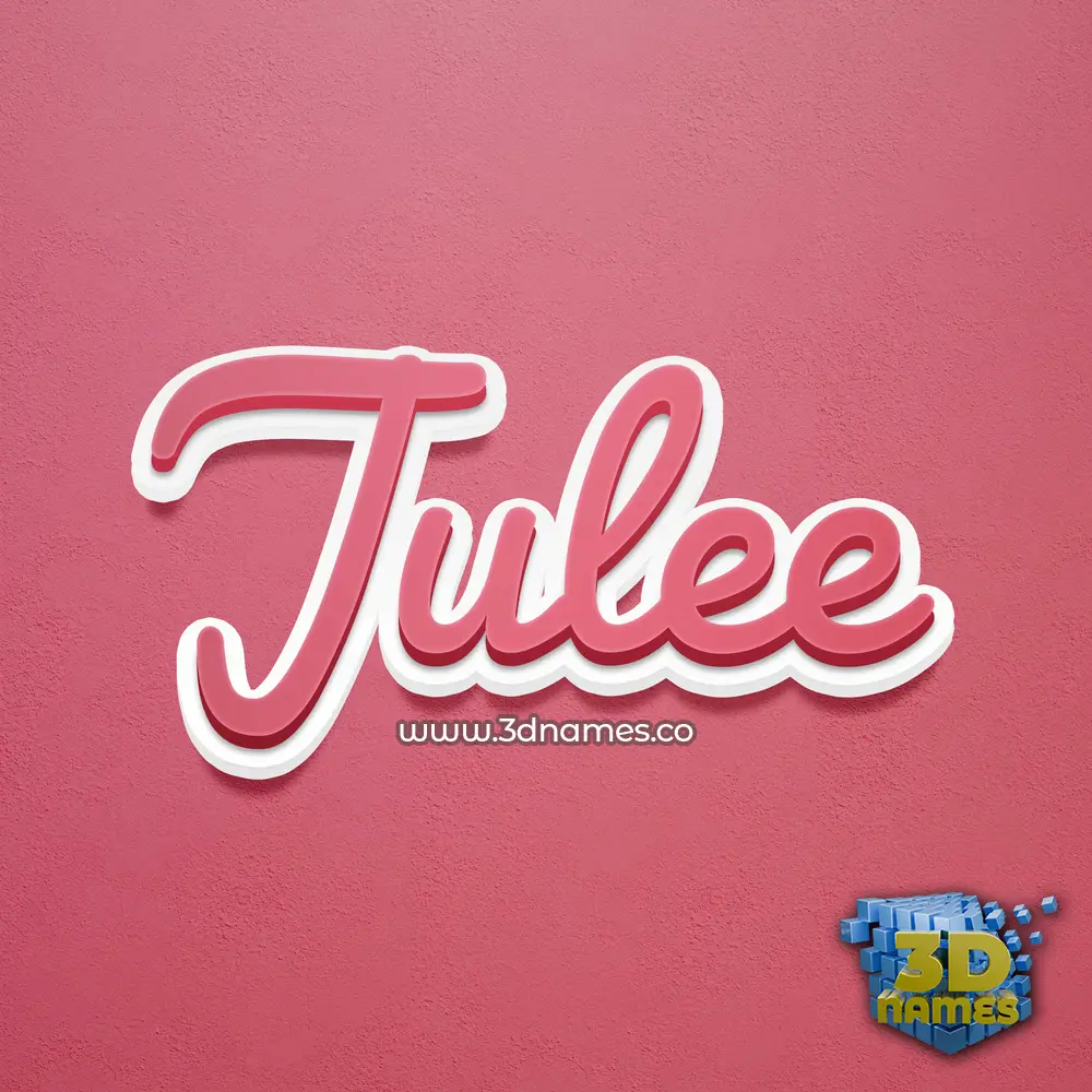 julee in Red Scribble style - 3D name wallpaper