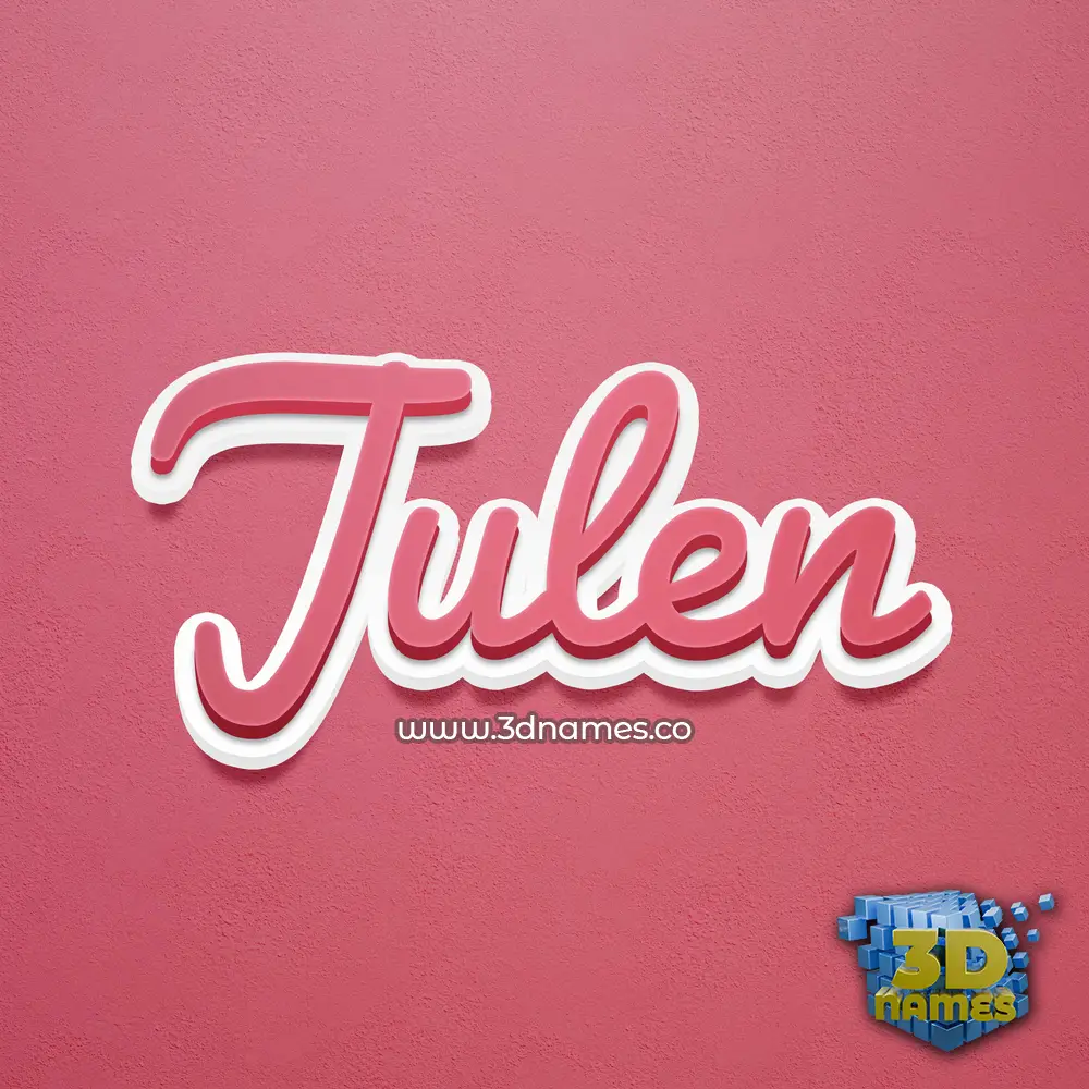 julen in Red Scribble style - 3D name wallpaper