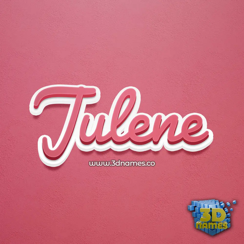 julene in Red Scribble style - 3D name wallpaper