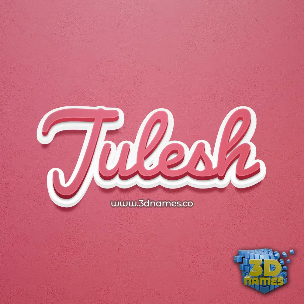 julesh in Red Scribble style - 3D name wallpaper