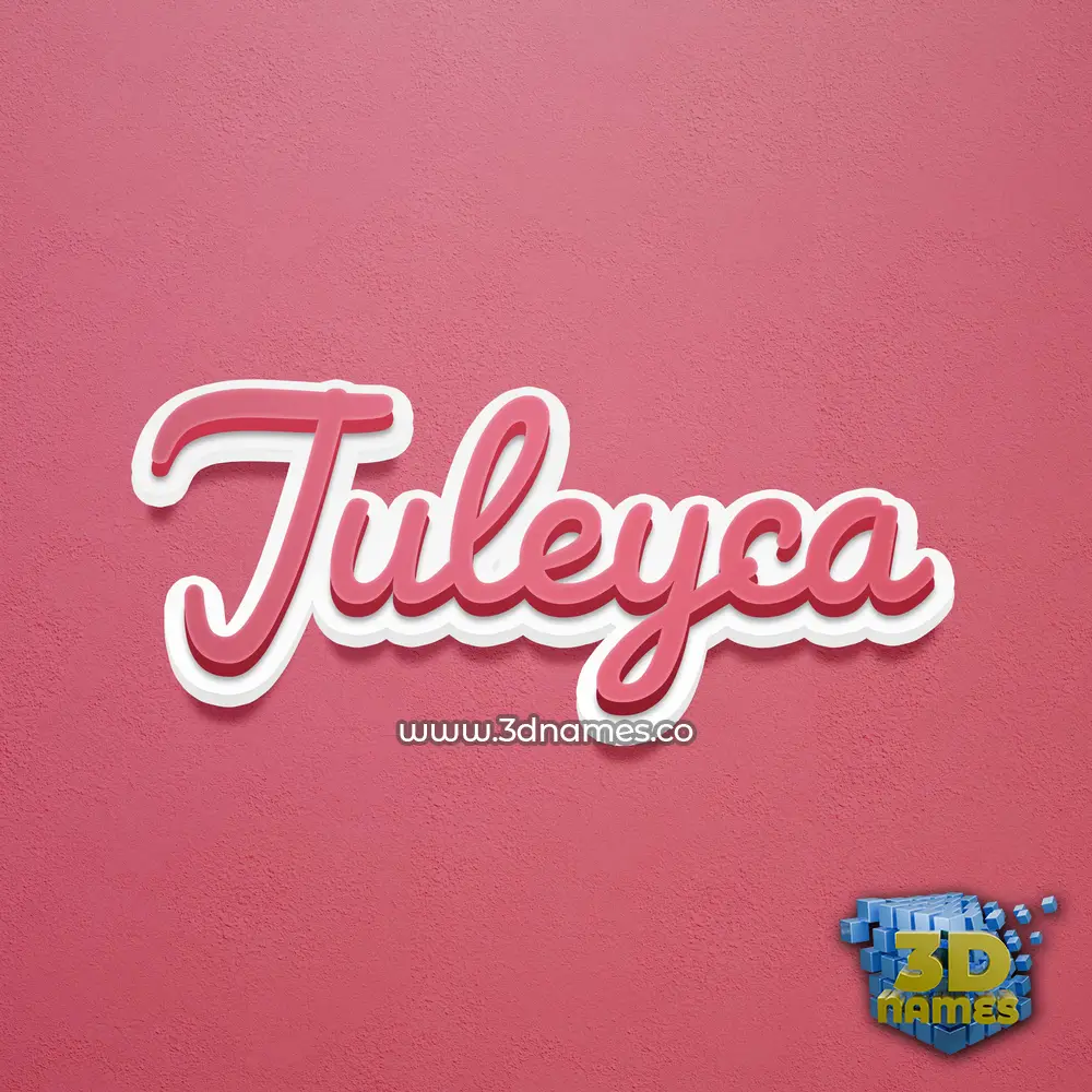 juleyca in Red Scribble style - 3D name wallpaper