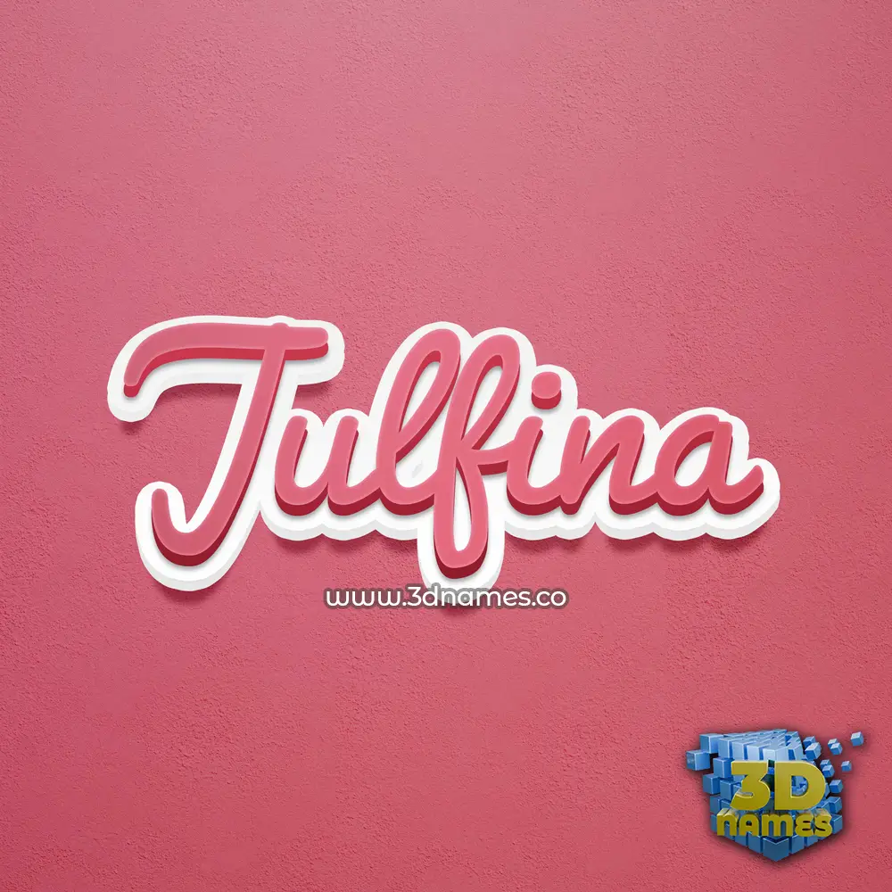 julfina in Red Scribble style - 3D name wallpaper