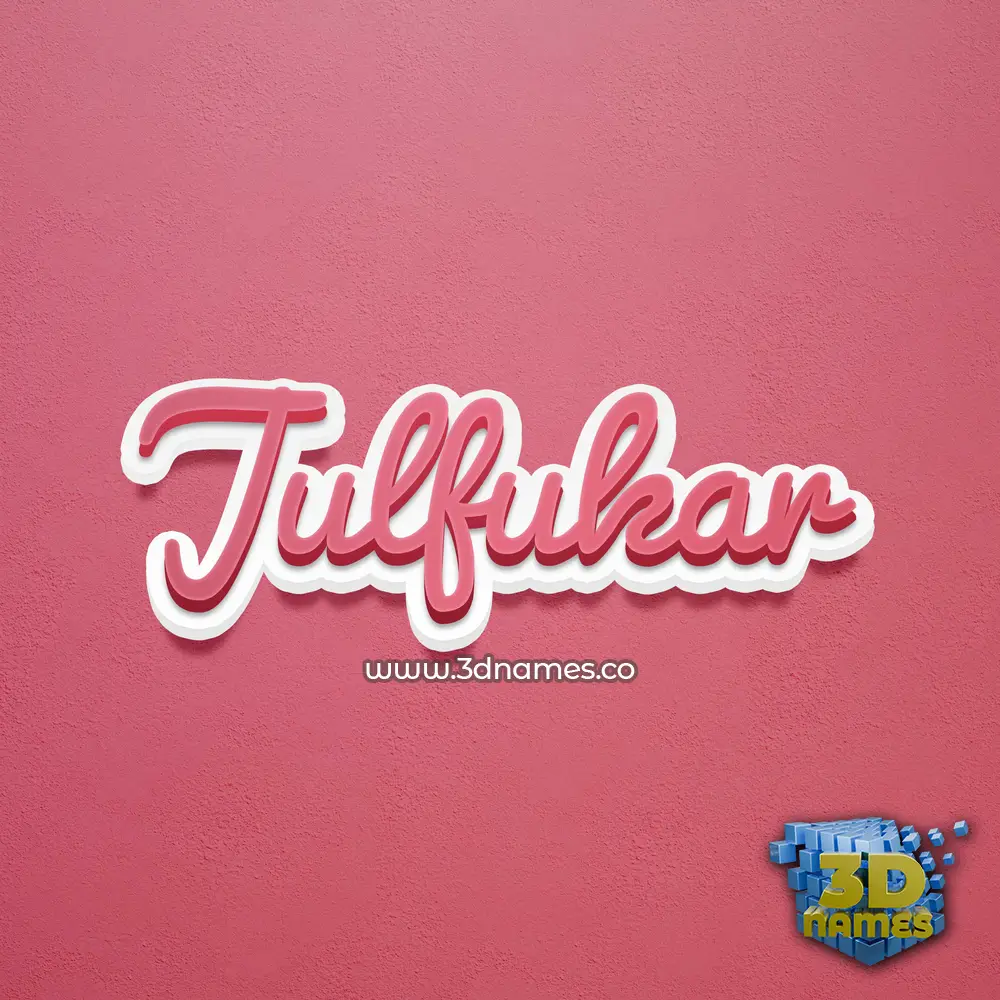 julfukar in Red Scribble style - 3D name wallpaper
