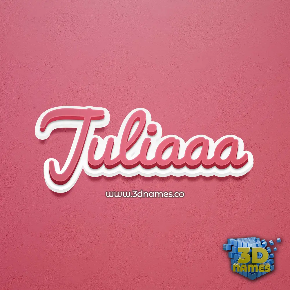 juliaaa in Red Scribble style - 3D name wallpaper