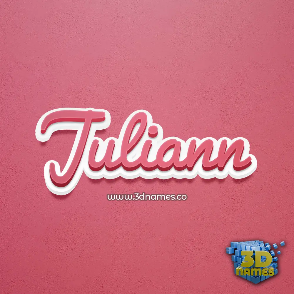 juliann in Red Scribble style - 3D name wallpaper