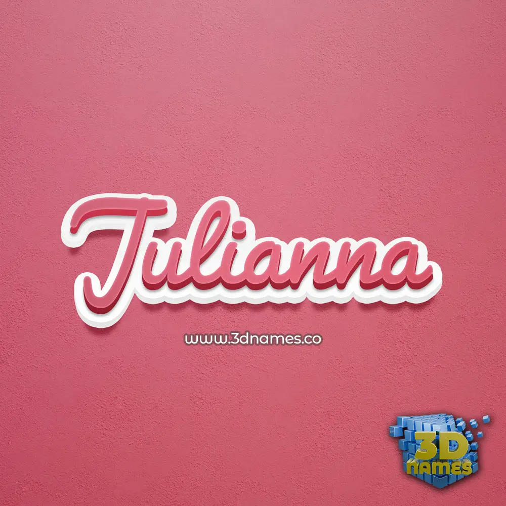 julianna in Red Scribble style - 3D name wallpaper