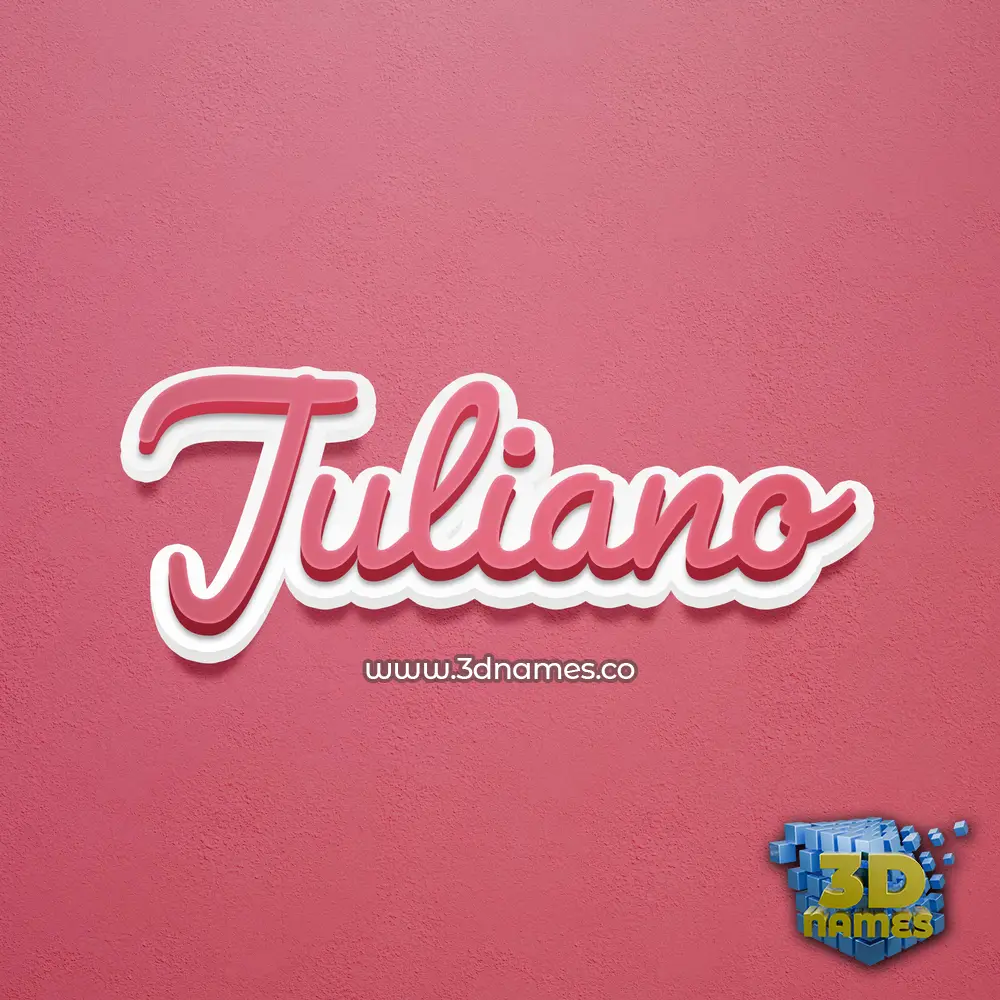 juliano in Red Scribble style - 3D name wallpaper