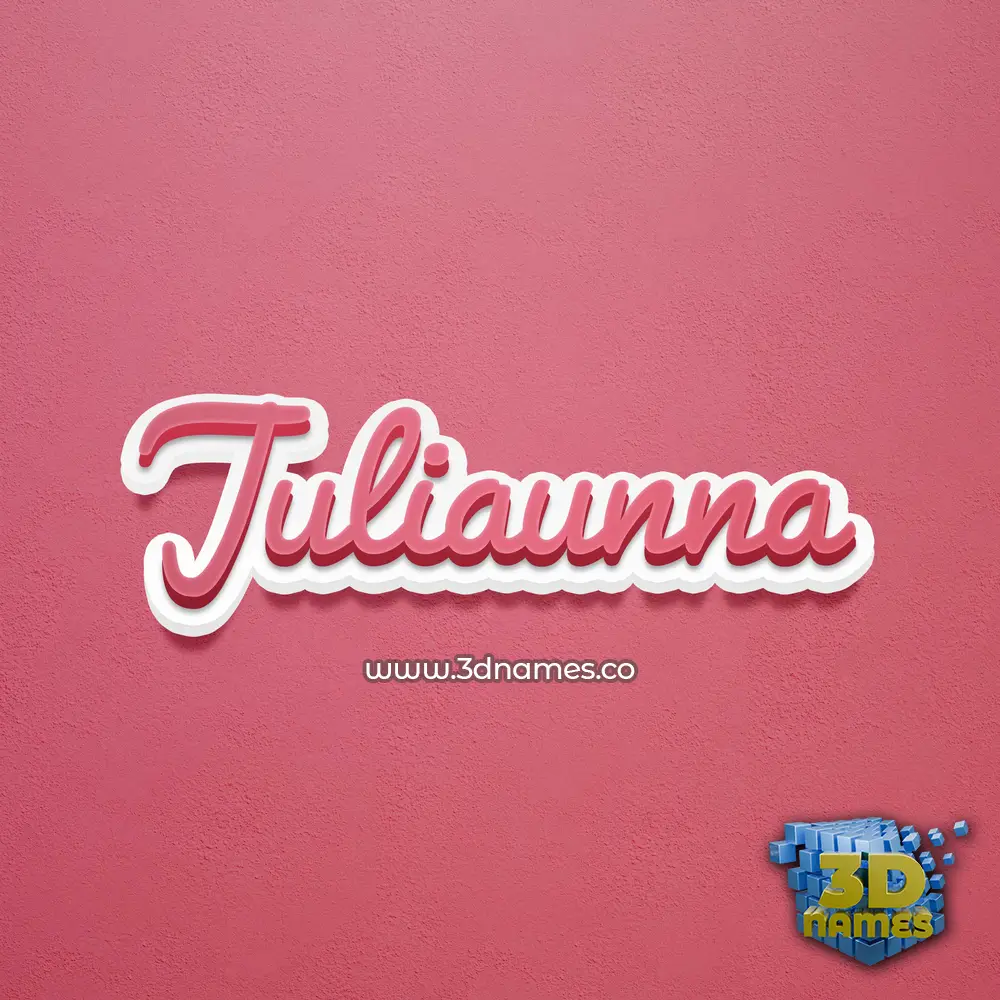 juliaunna in Red Scribble style - 3D name wallpaper