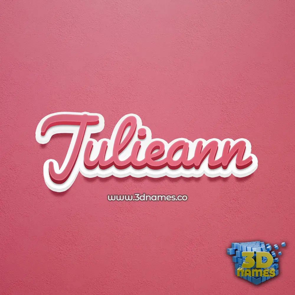 julieann in Red Scribble style - 3D name wallpaper