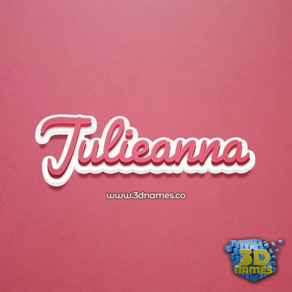 julieanna in Red Scribble style - 3D name wallpaper