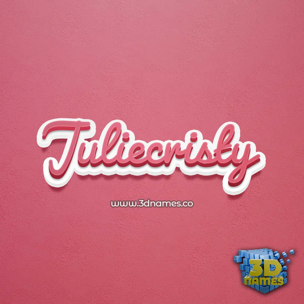 juliecristy in Red Scribble style - 3D name wallpaper