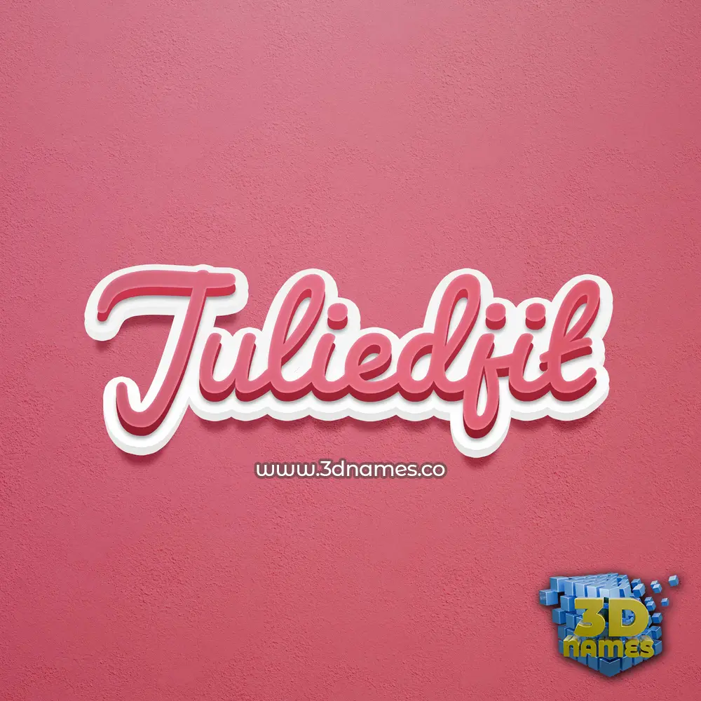 juliedjit in Red Scribble style - 3D name wallpaper