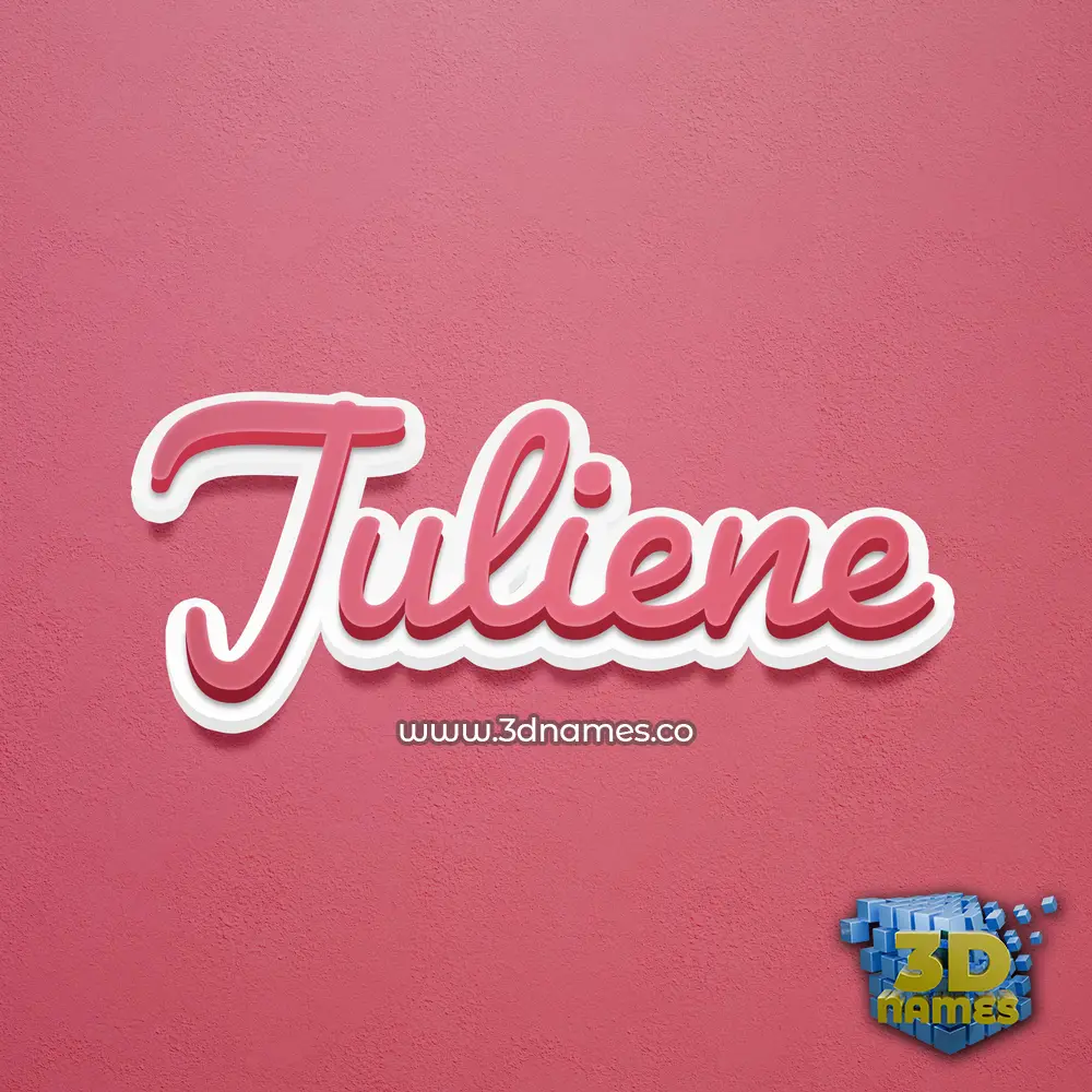 juliene in Red Scribble style - 3D name wallpaper