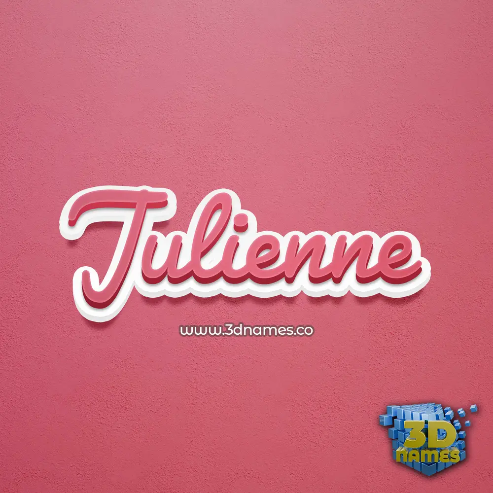 julienne in Red Scribble style - 3D name wallpaper