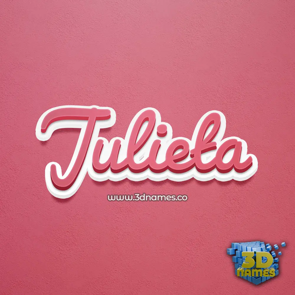 julieta in Red Scribble style - 3D name wallpaper
