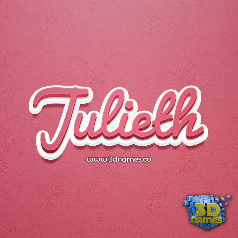 julieth in Red Scribble style - 3D name wallpaper