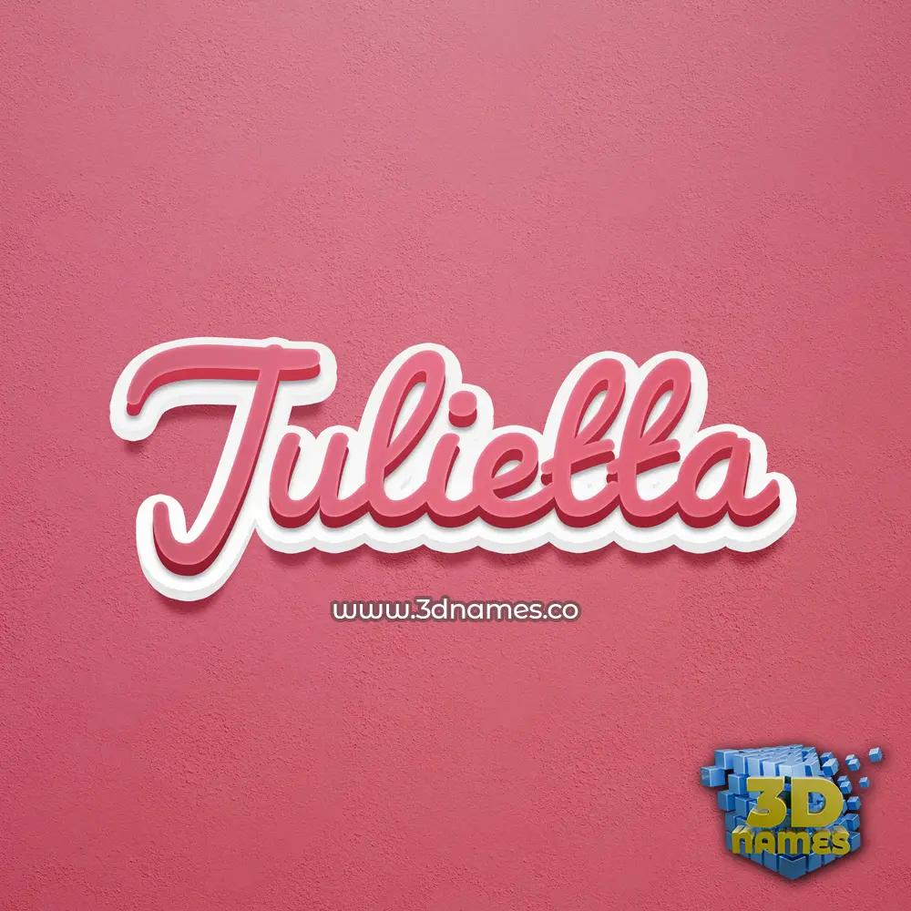 julietta in Red Scribble style - 3D name wallpaper
