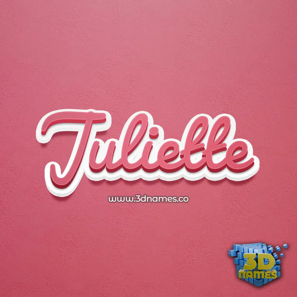 juliette in Red Scribble style - 3D name wallpaper