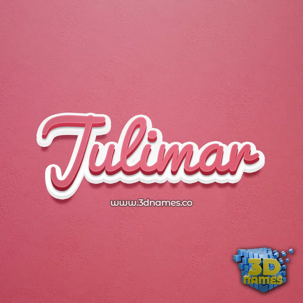 julimar in Red Scribble style - 3D name wallpaper