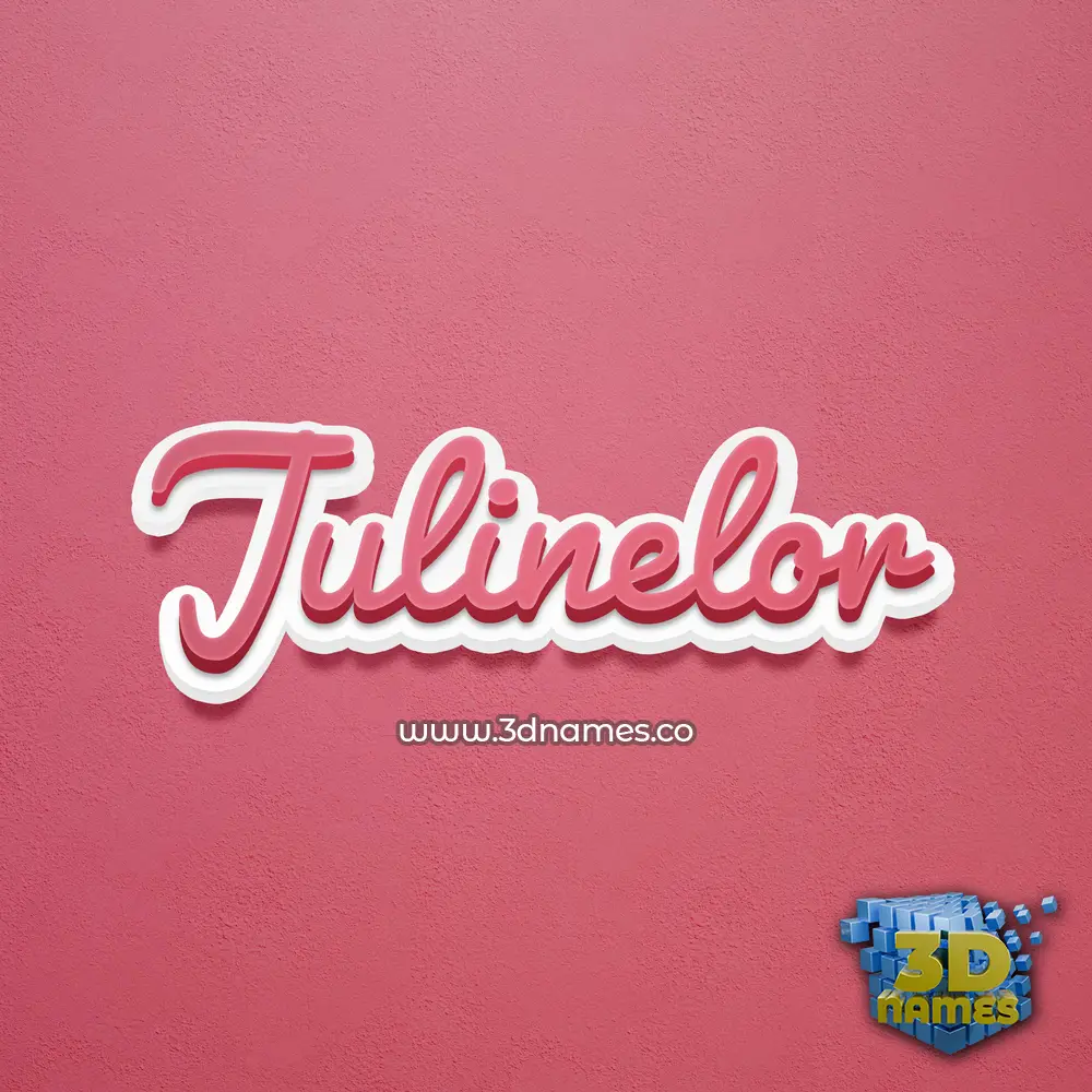 julinelor in Red Scribble style - 3D name wallpaper