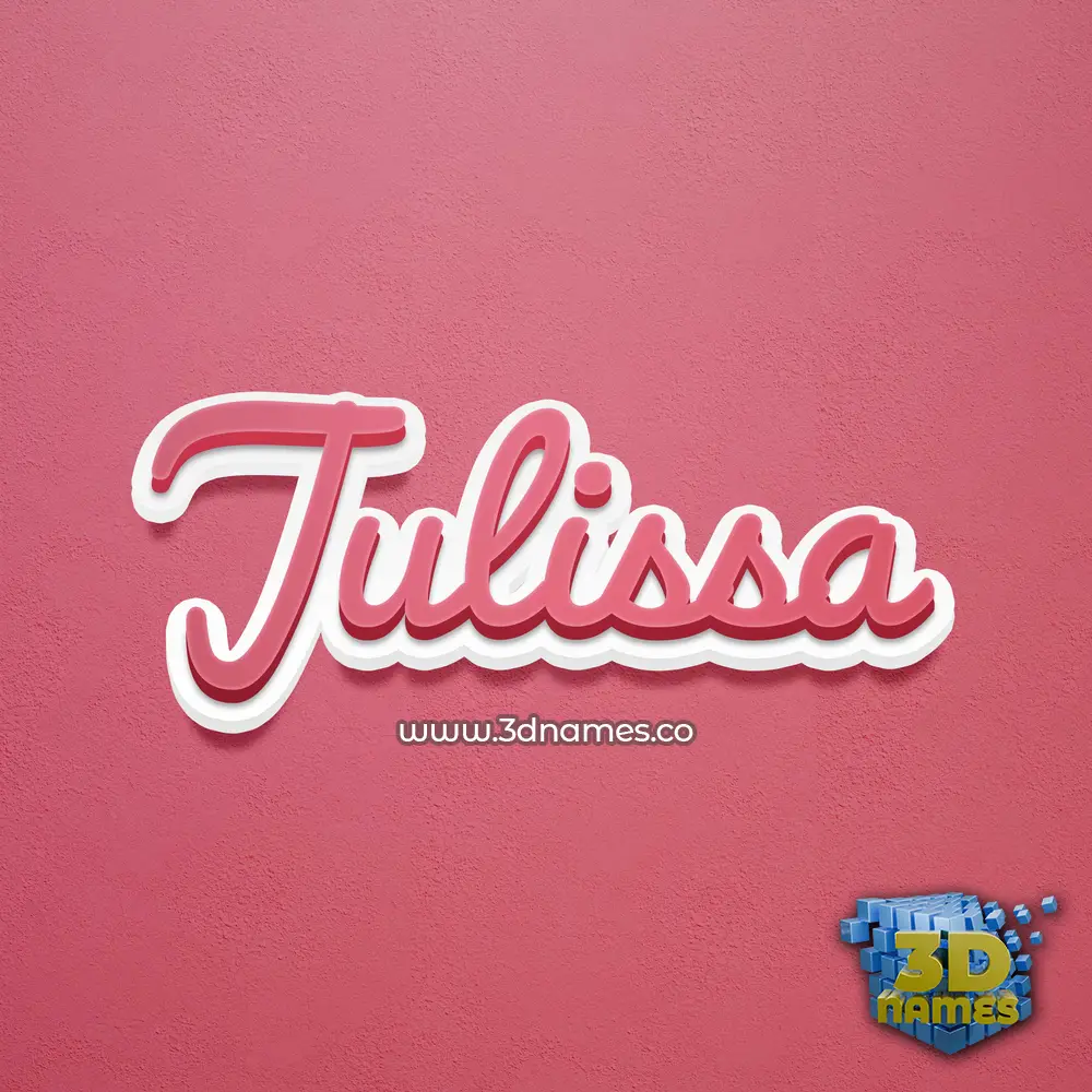 julissa in Red Scribble style - 3D name wallpaper
