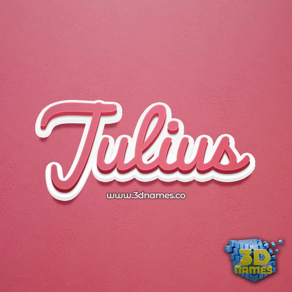 julius in Red Scribble style - 3D name wallpaper