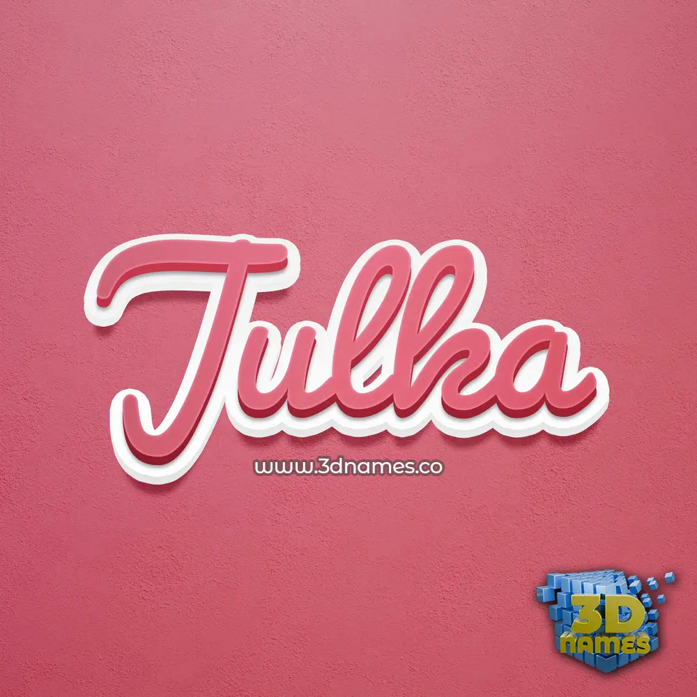 julka in Red Scribble style - 3D name wallpaper