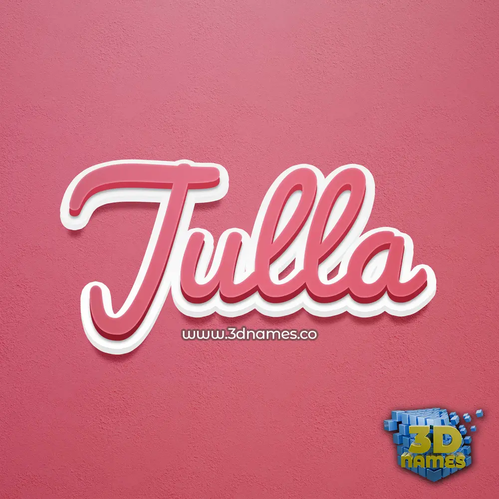 julla in Red Scribble style - 3D name wallpaper